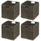 mDesign Woven Seagrass Home Storage Basket for Cube Furniture